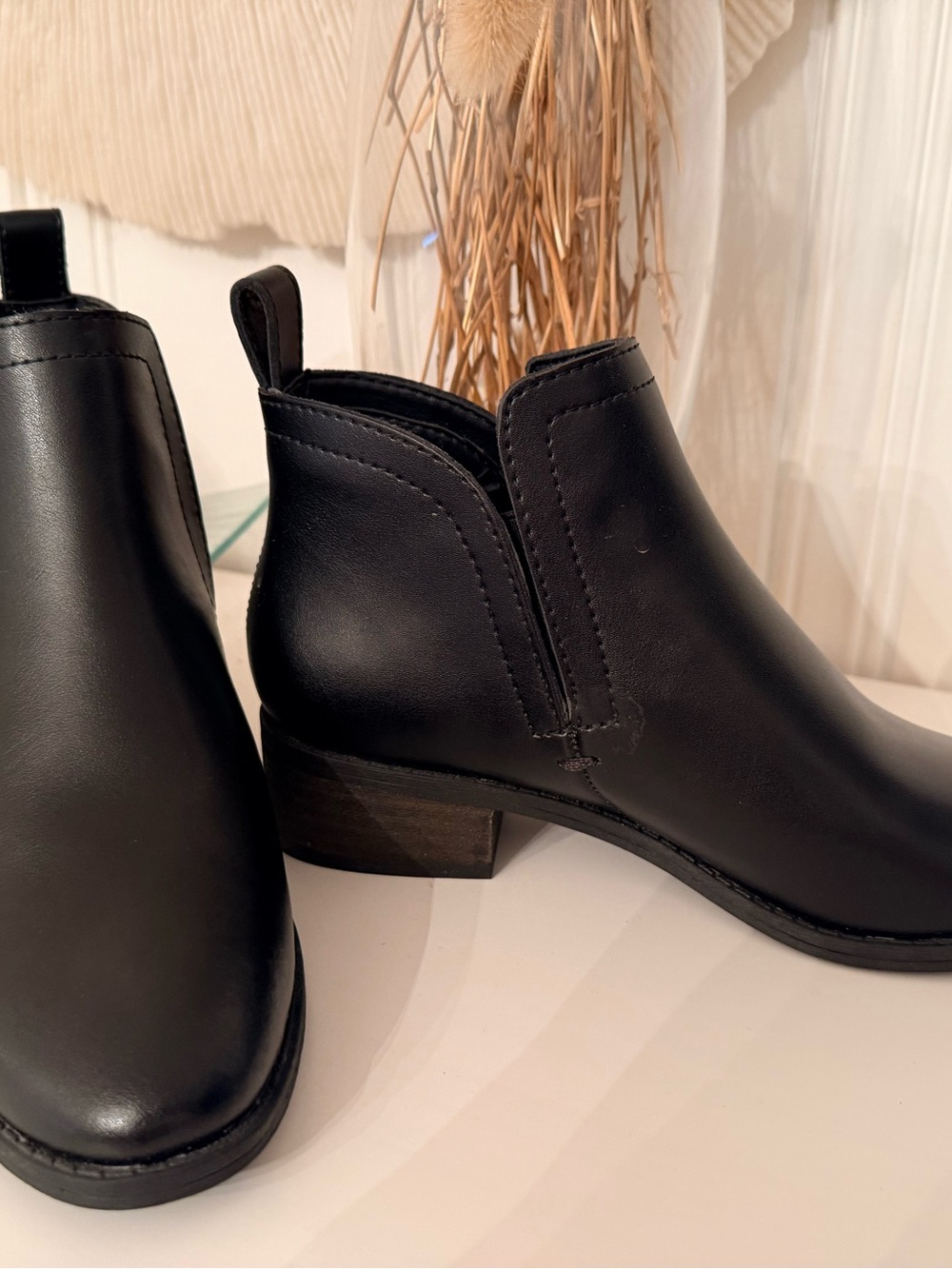 Dolce Vita Black Leather Chelsea Booties